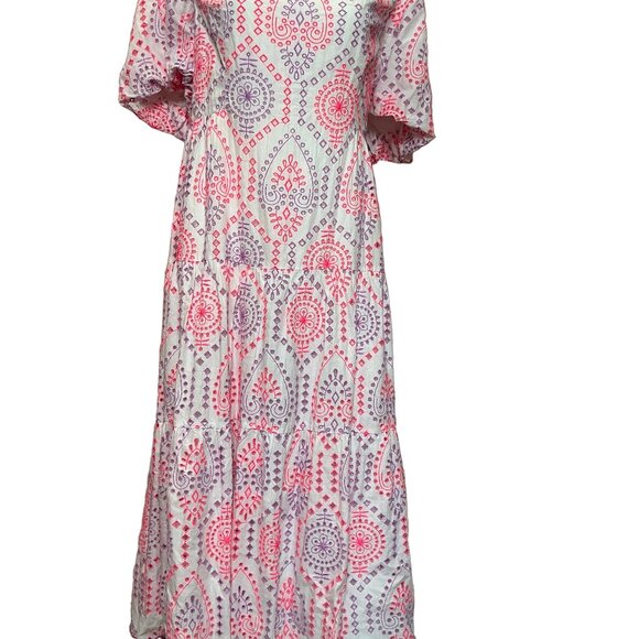 Lilly Pulitzer Dresses & Skirts - Lilly Pulitzer Katalina Midi Eyelet Dress Sunset Dreamer - Size 16